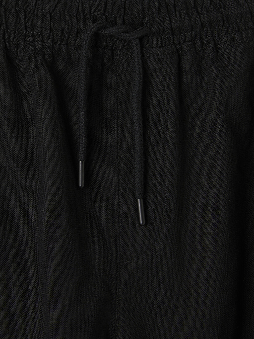 Siyah Regular Fit Erkek Kargo Şort-1