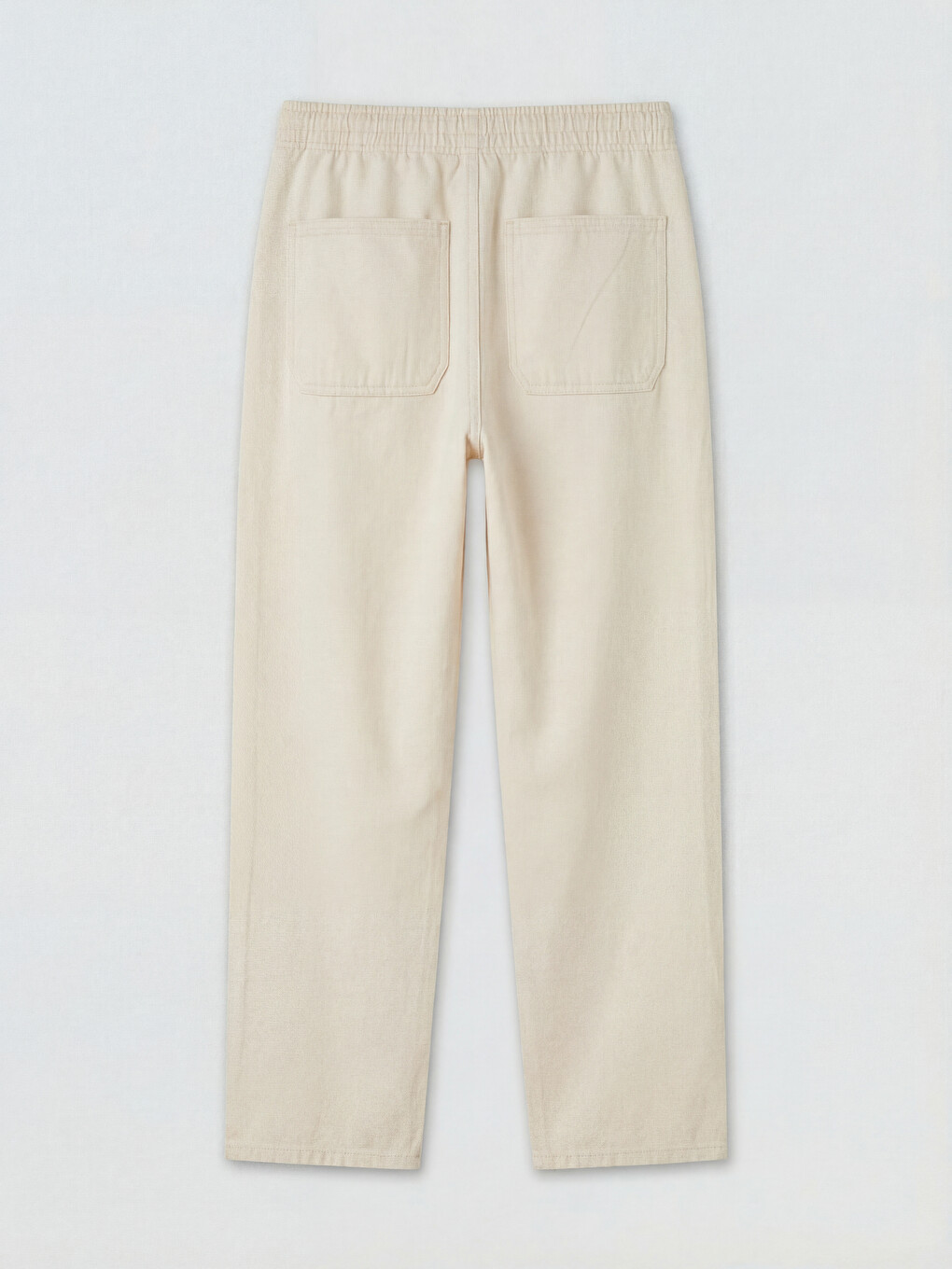 Bej Baggy Fit Erkek Jean Pantolon-5
