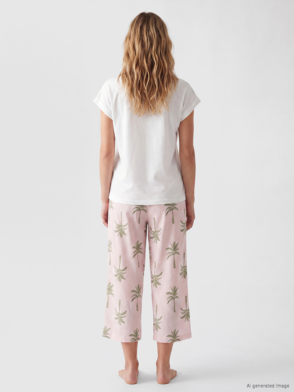 Patterned Women's Capri Pyjamas Set-3