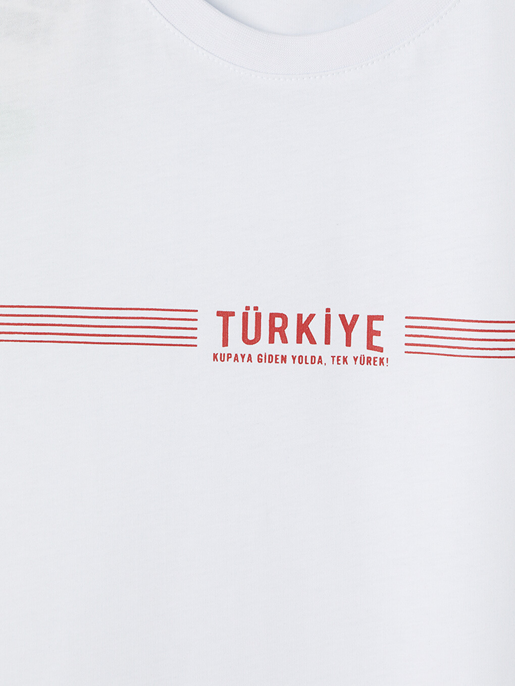 Beyaz Bisiklet Yaka Türkiye Baskılı Erkek Kolsuz Tişört-1
