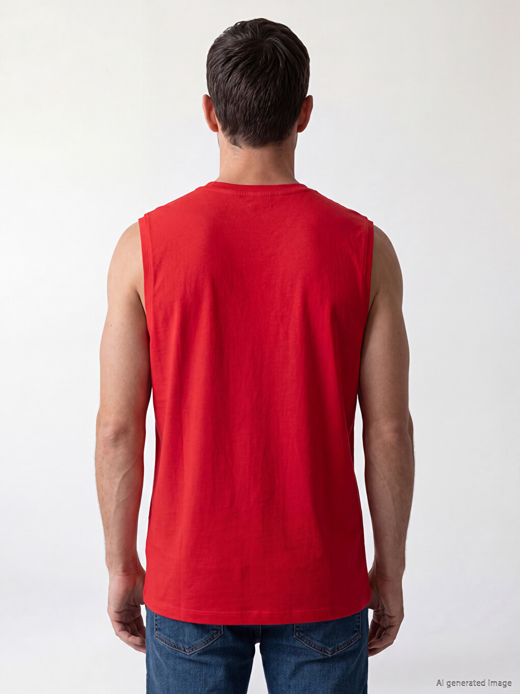 Crew Neck Turkey Printed Men's Sleeveless T-shirt-3