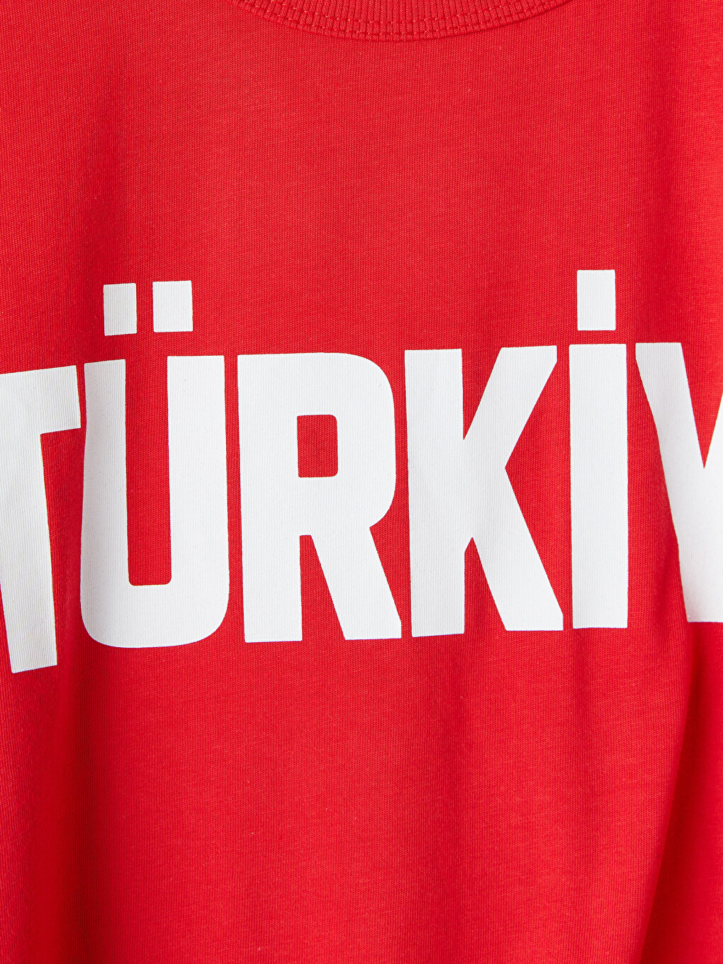Kırmızı Bisiklet Yaka Türkiye Baskılı Erkek Çocuk Tişört-1