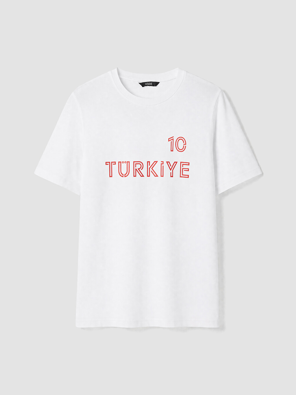 Beyaz Türkiye Baskılı Erkek Tişört-2