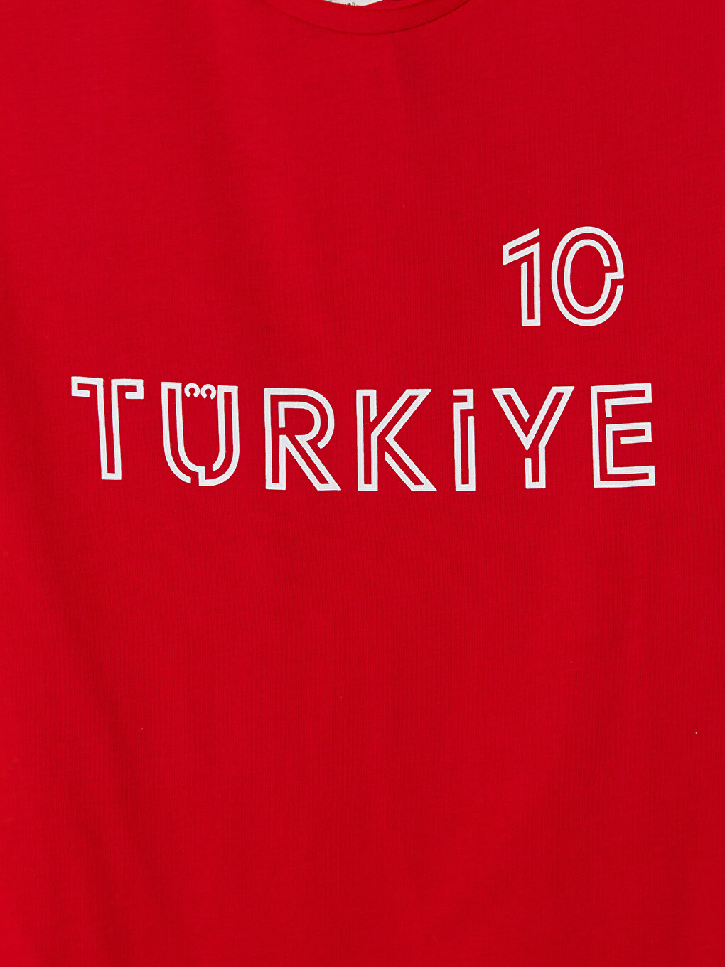 Kırmızı Bisiklet Yaka Baskılı Penye Erkek Kolsuz Tişört-1