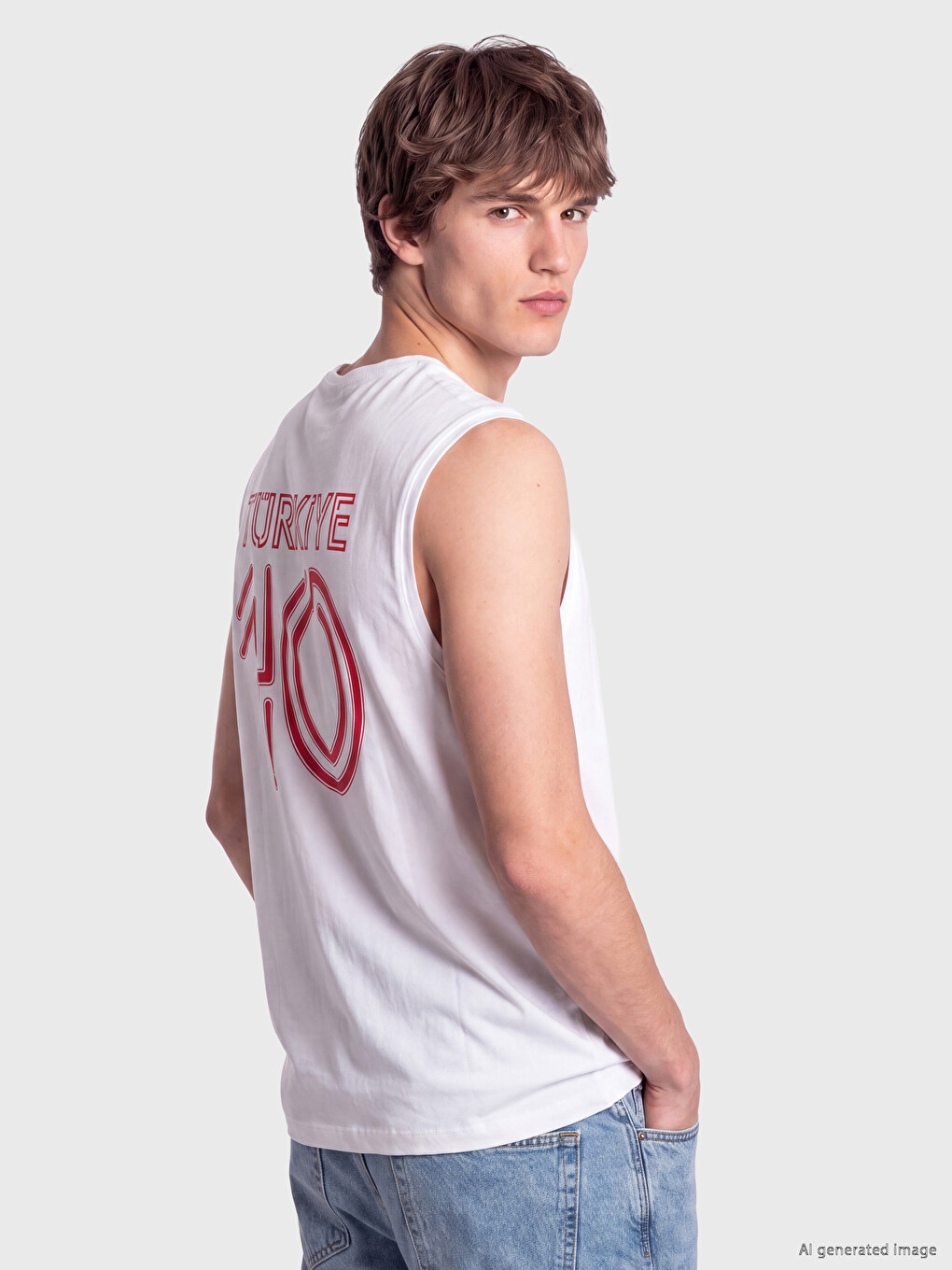 Man White Tank Top