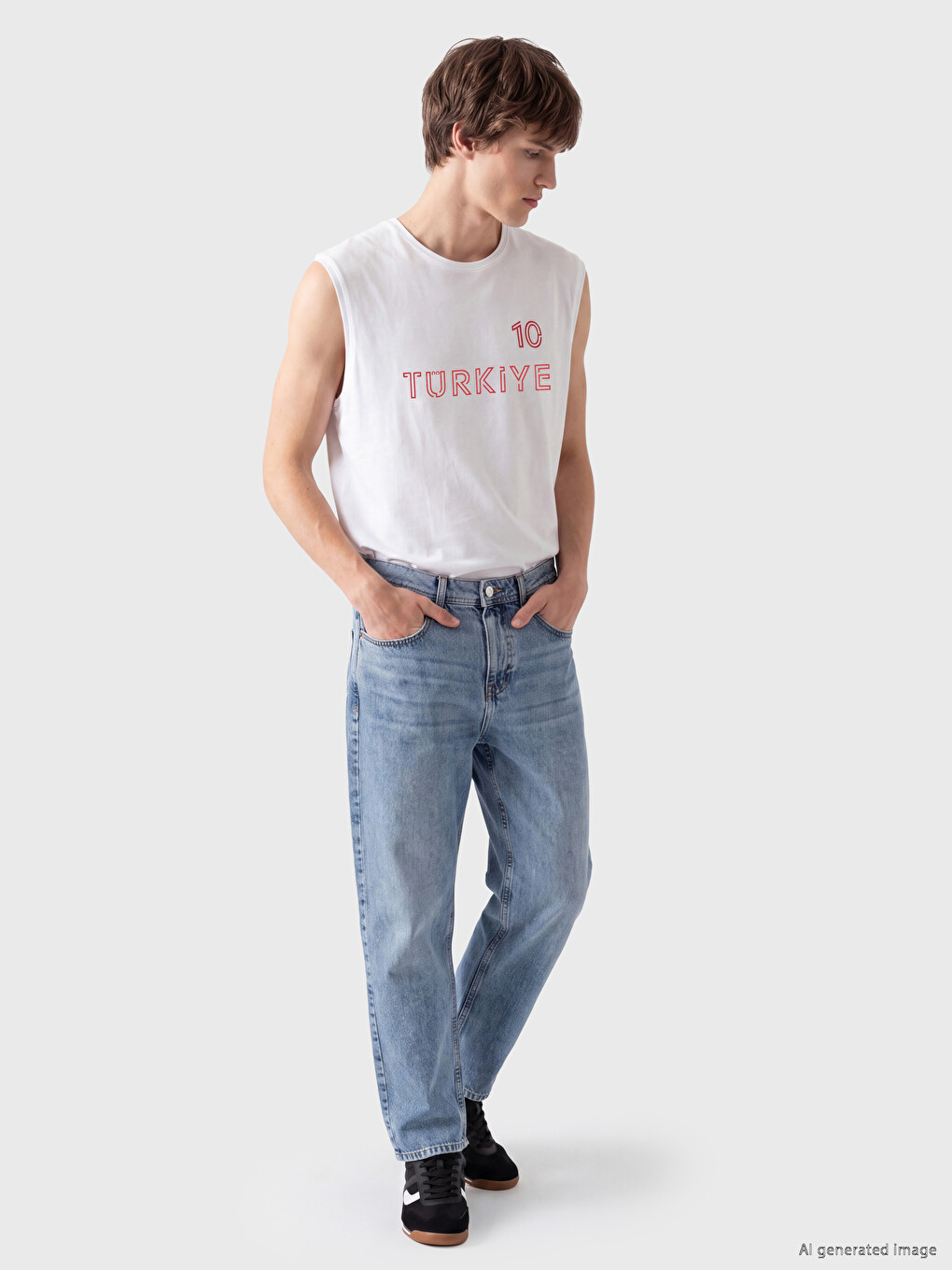 Man White Tank Top-1