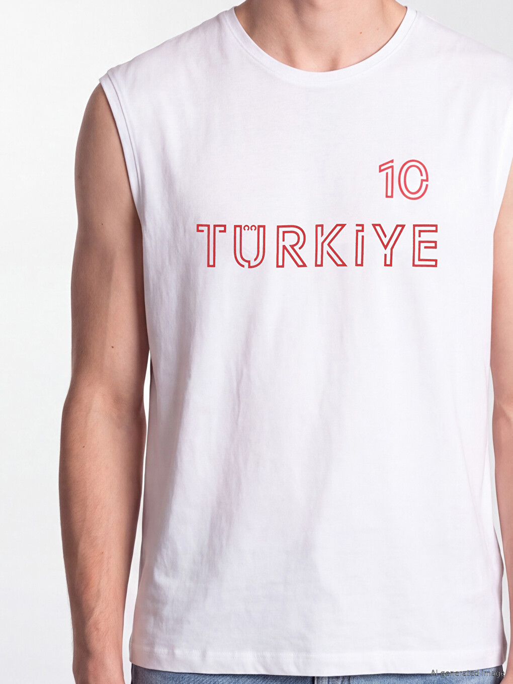 Man White Tank Top-2
