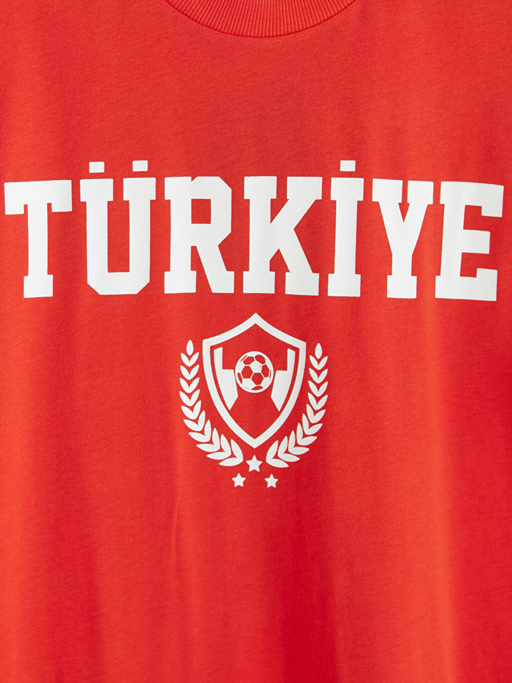 Kırmızı Türkiye Baskılı Oversize Kadın Tişört-2