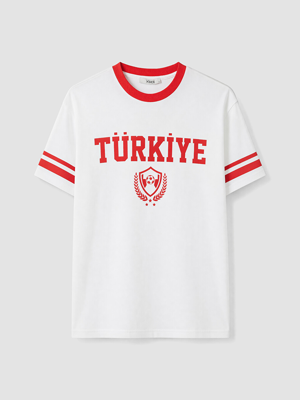 Beyaz Türkiye Baskılı %100 Pamuklu Kadın Tişört