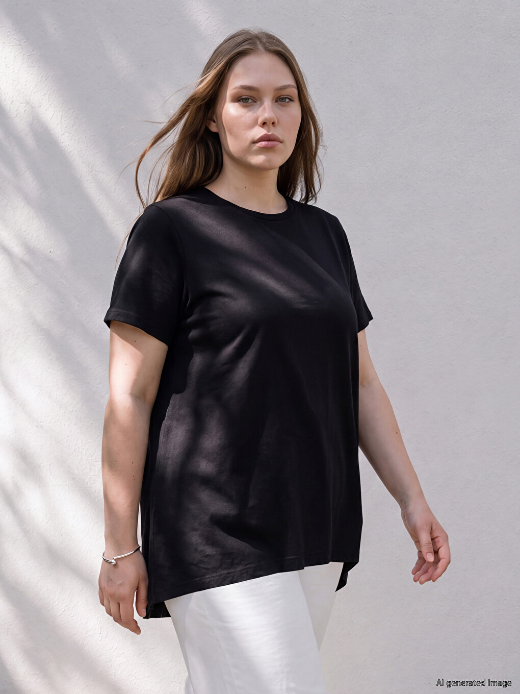Plus Size 100% Cotton Women's T-shirt