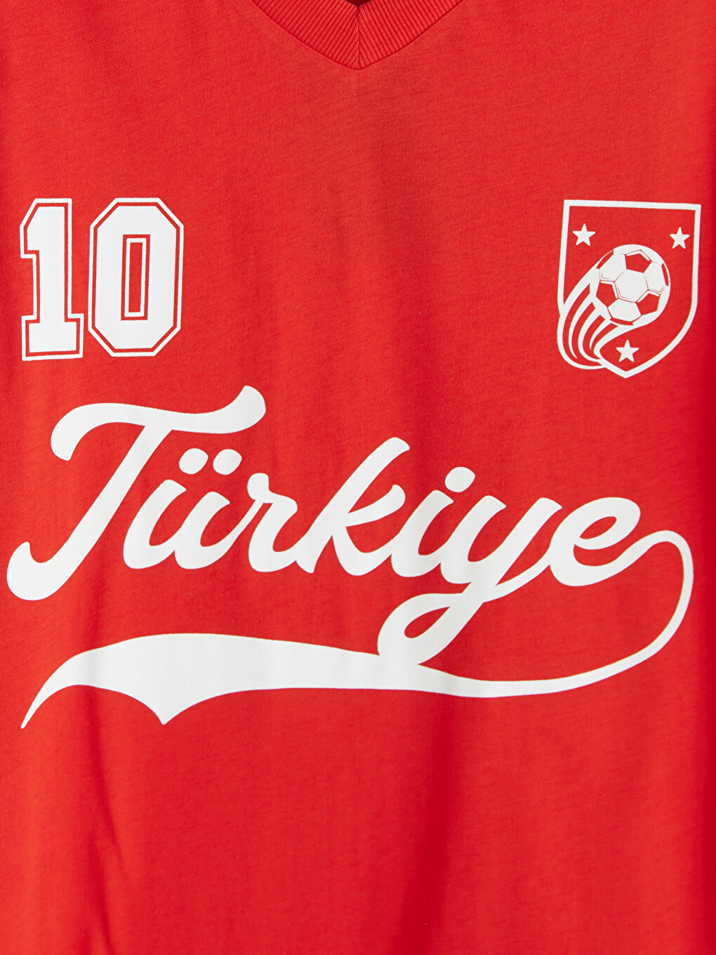 Kırmızı Türkiye Baskılı %100 Pamuklu Kadın Tişört-2