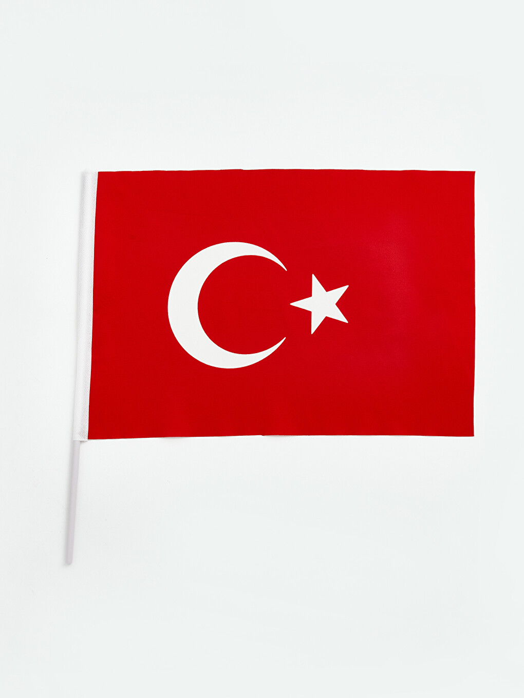 Sopalı Türk Bayrağı 30x45 cm Alpaka kumaş-1