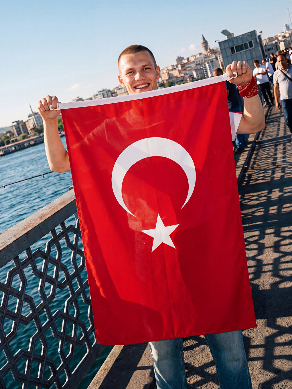 Türk Bayrağı 70x105 cm  Alpaka kumaş- Klipsli