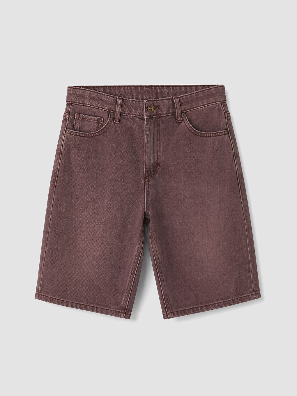 Pembe Regular Fit Erkek Jean Şort