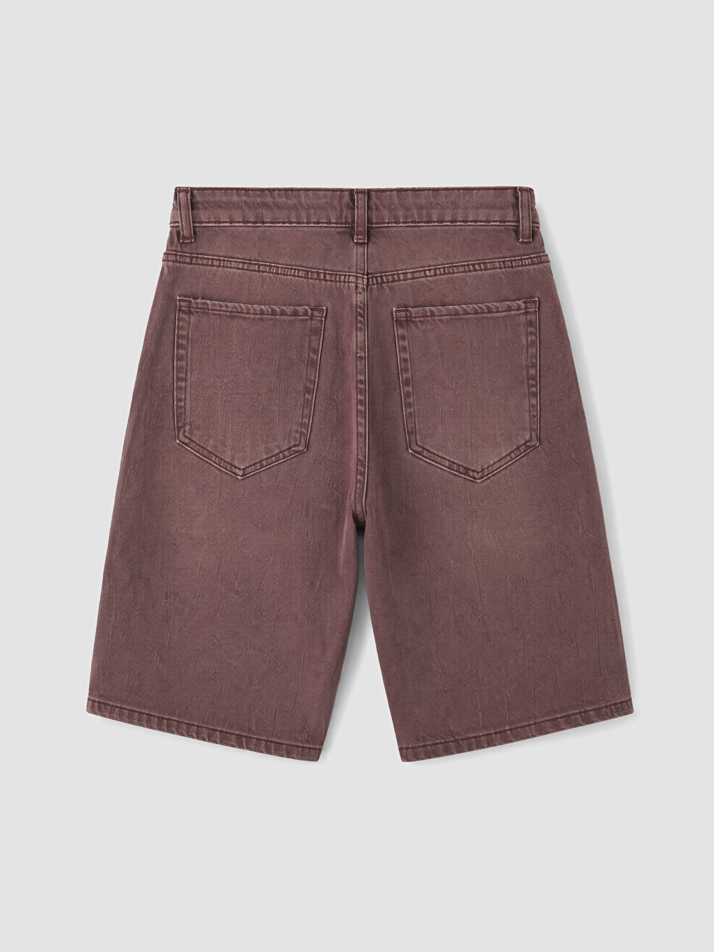 Pembe Regular Fit Erkek Jean Şort-2