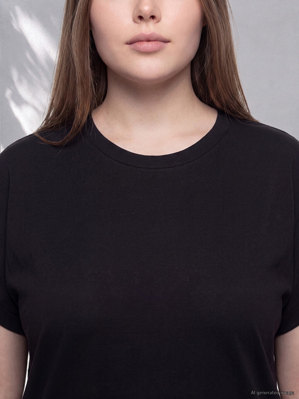 Plus Size %100 Cotton Women's T-shirt-1