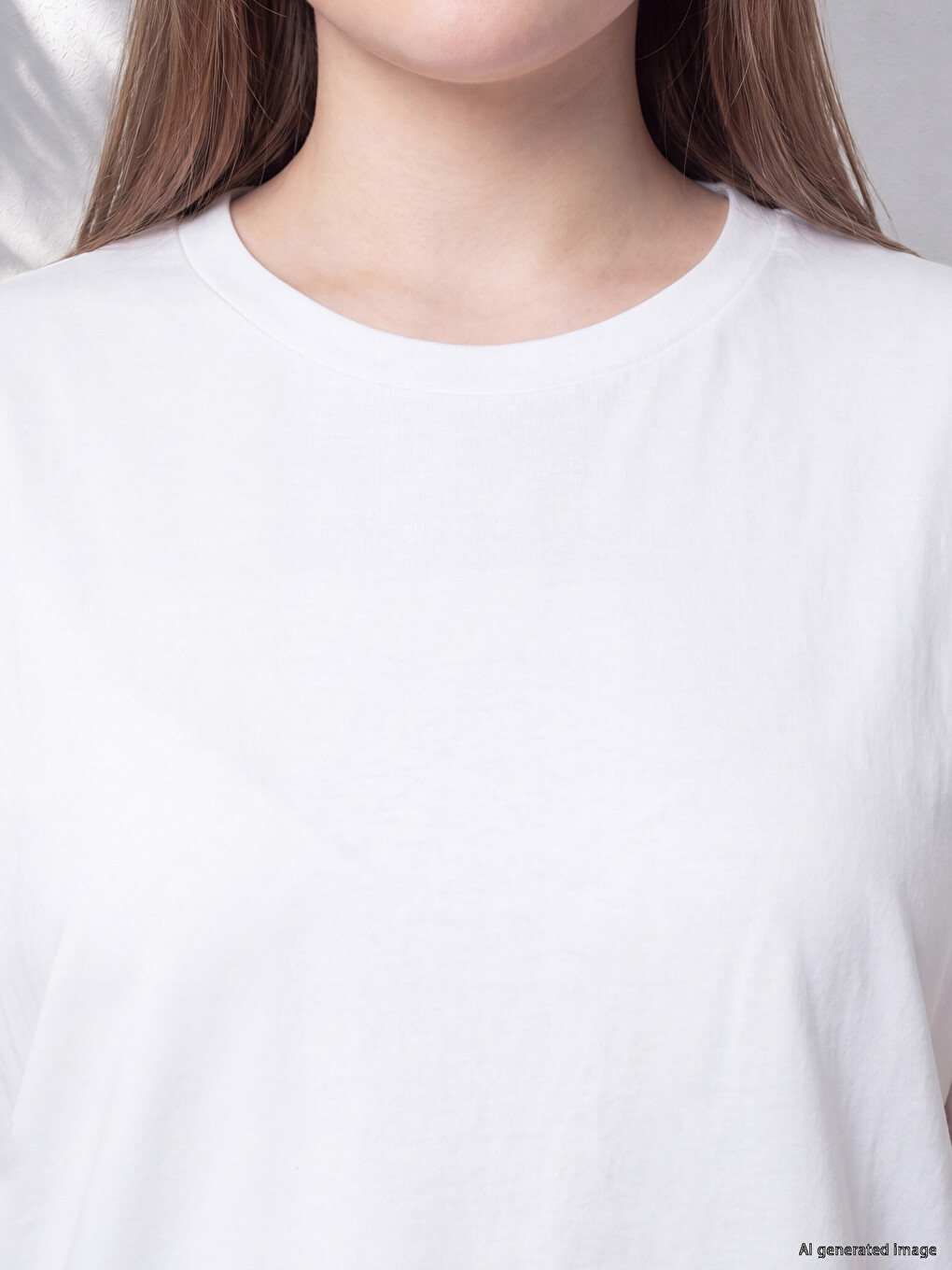 Plus Size %100 Cotton Women's T-shirt-1