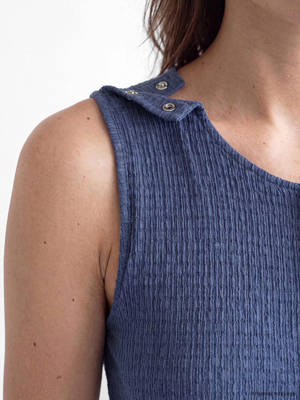 Easy To Wear Front And Shoulder Snap-fastened Blouse-2
