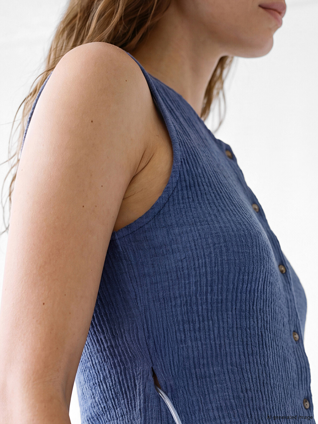 Easy To Wear Front And Shoulder Snap-fastened Blouse-3