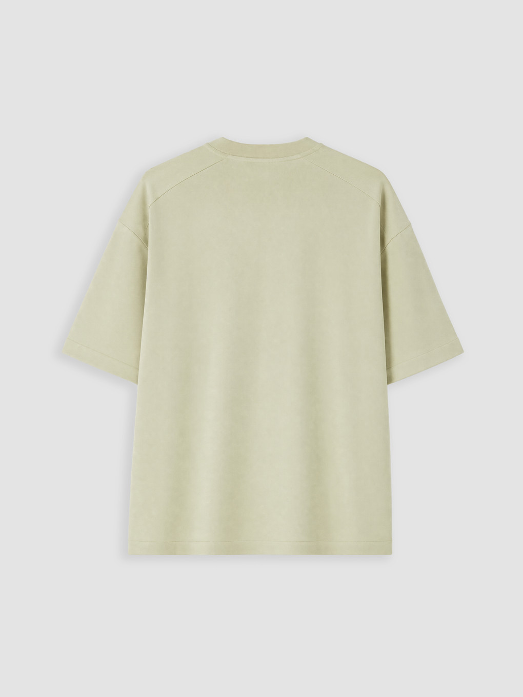 Sarı Pamuklu Oversize Erkek Tişört-6