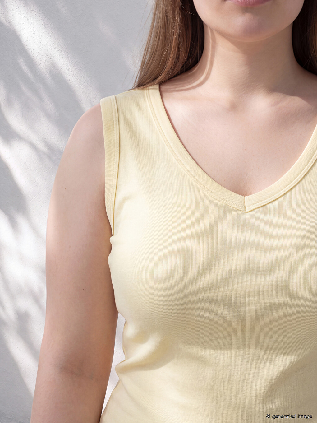 Plus Size V Neck Women's Tank Top-1