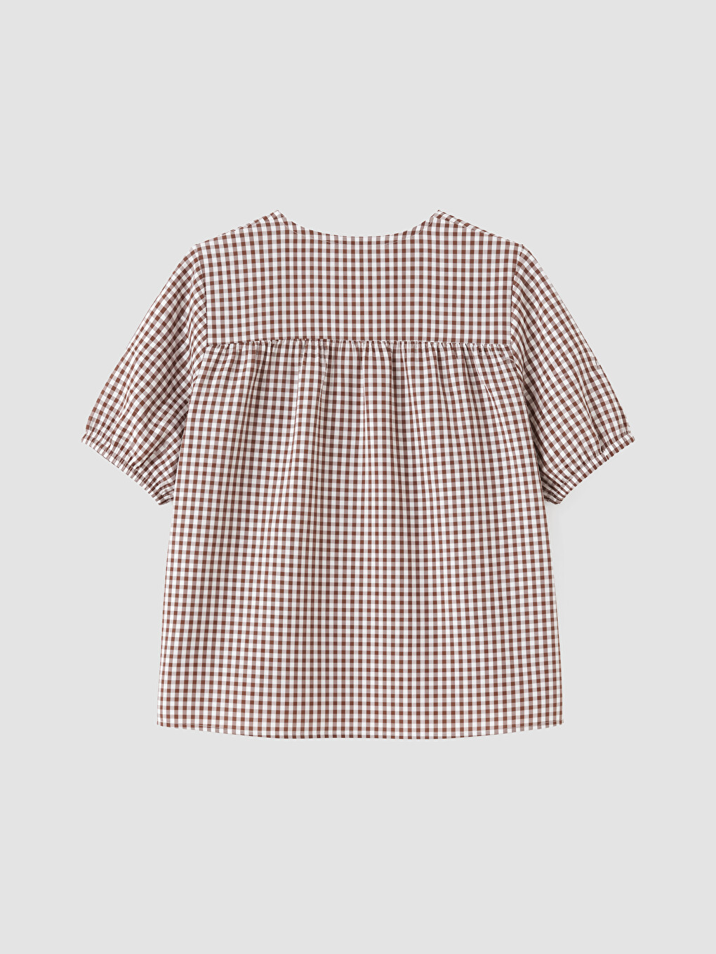 Plus Size Plaid Blouse-2