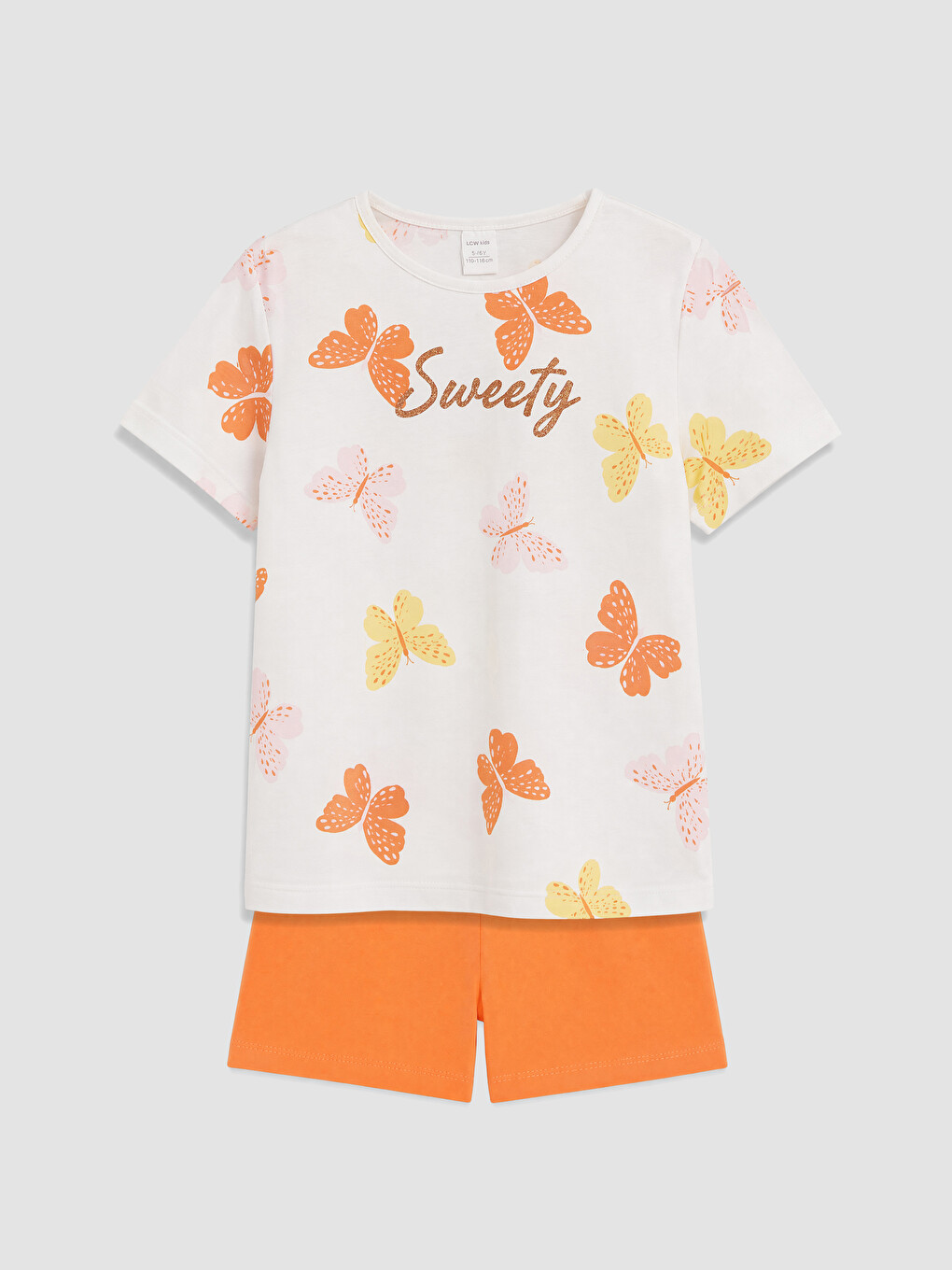 Butterfly Printed Girls' Set-1