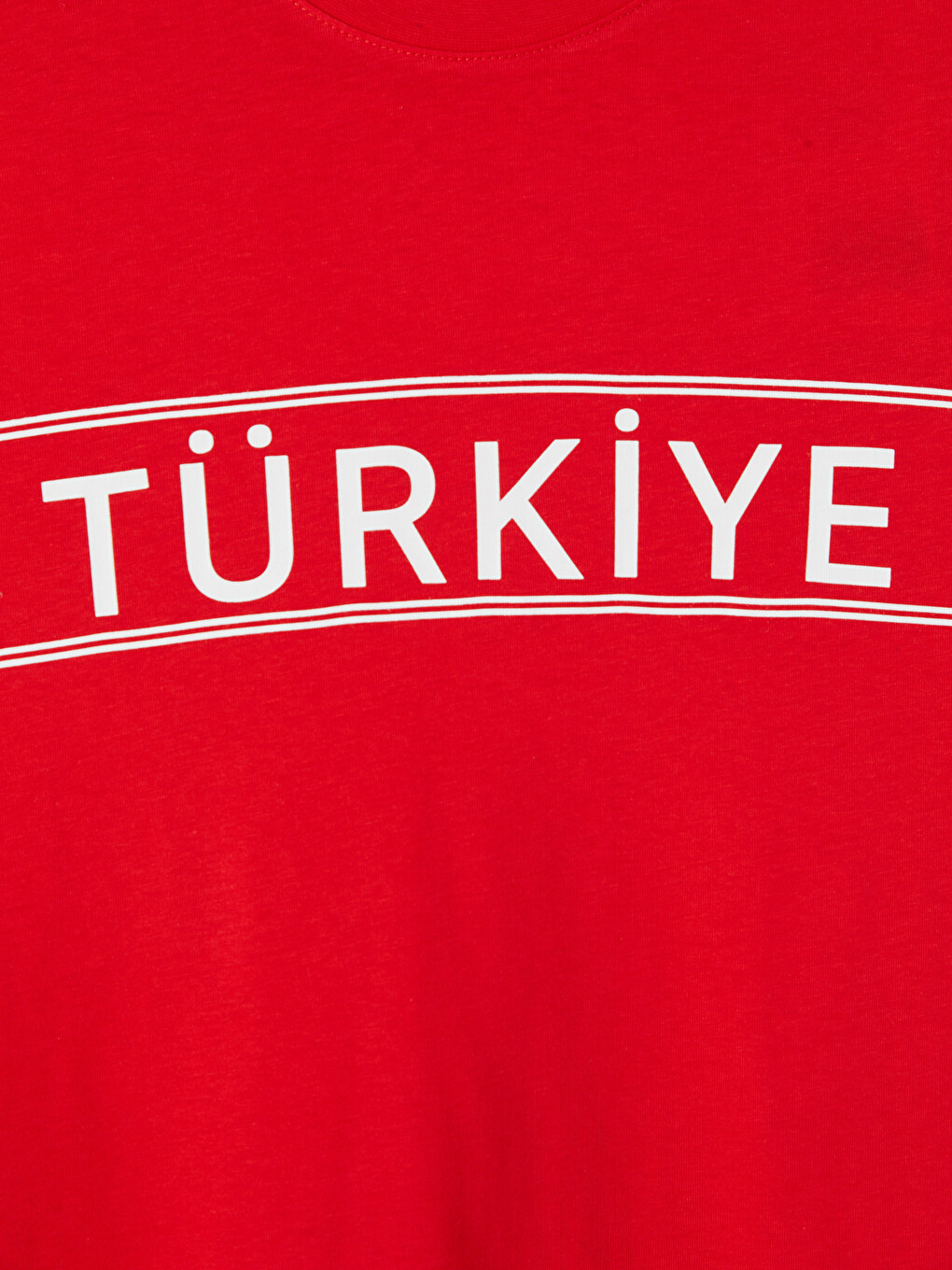 Kırmızı Bisiklet Yaka Türkiye Baskılı Erkek Tişört-2