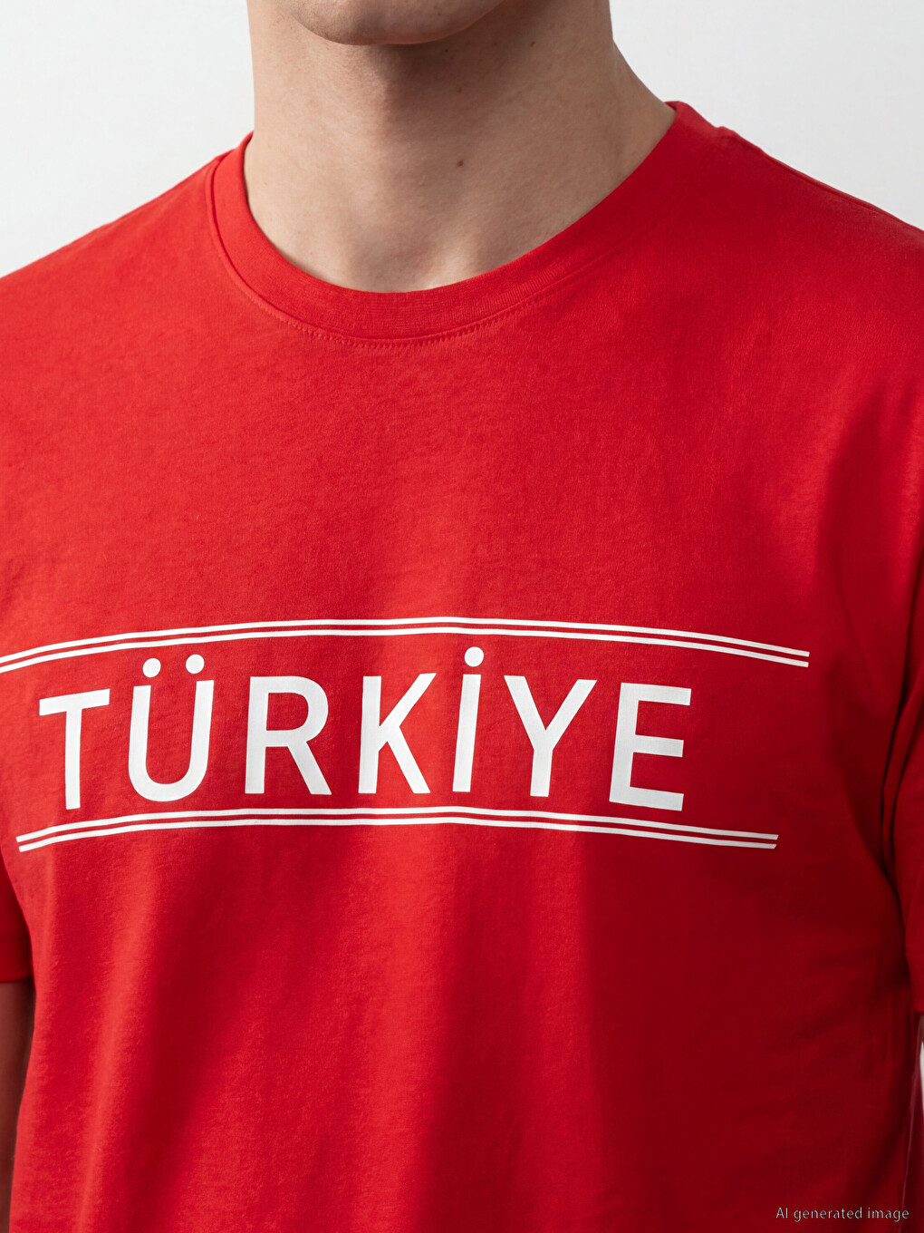 Crew Neck Turkey Printed Men's T-shirt-2