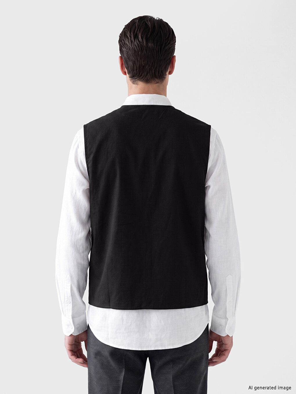 Siyah Regular Fit Erkek Avcı Yeleği-3