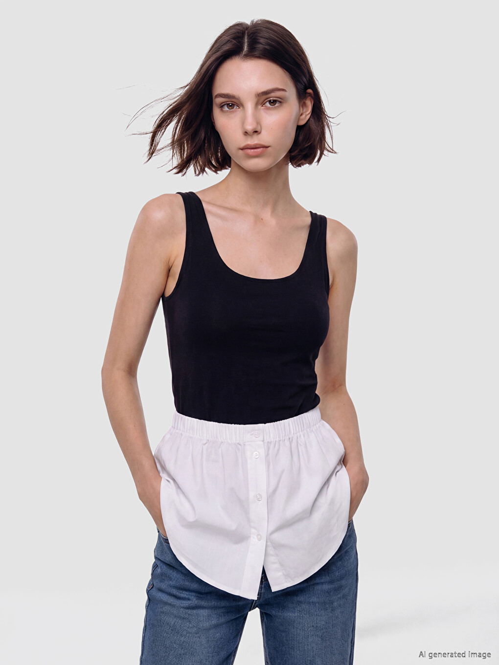 Elastic Waist Women's Shirt Skirt