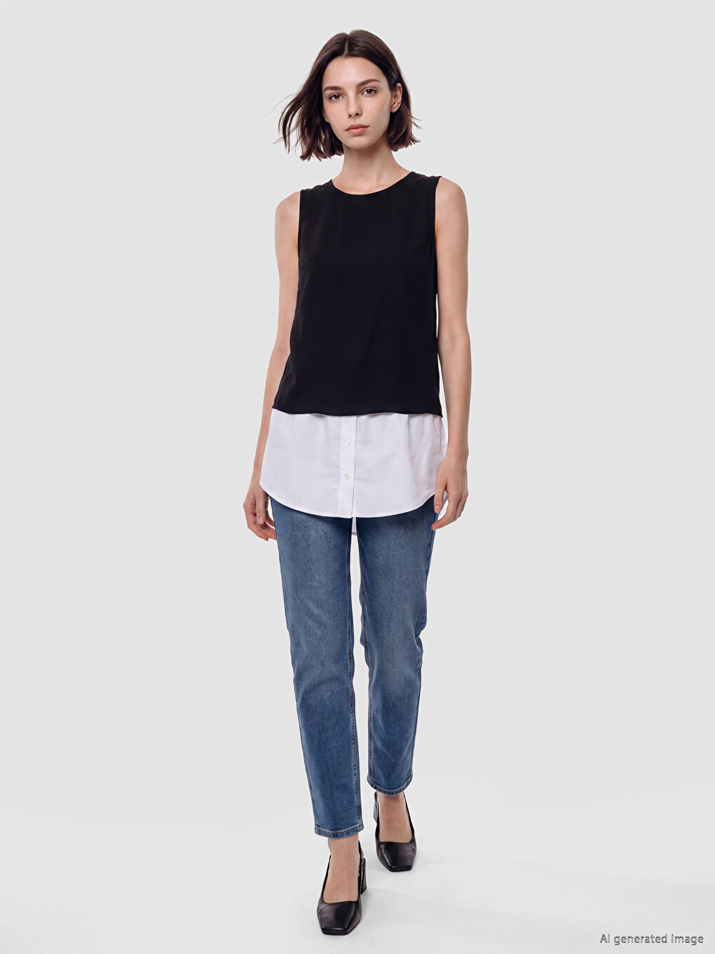Elastic Waist Women's Shirt Skirt-1