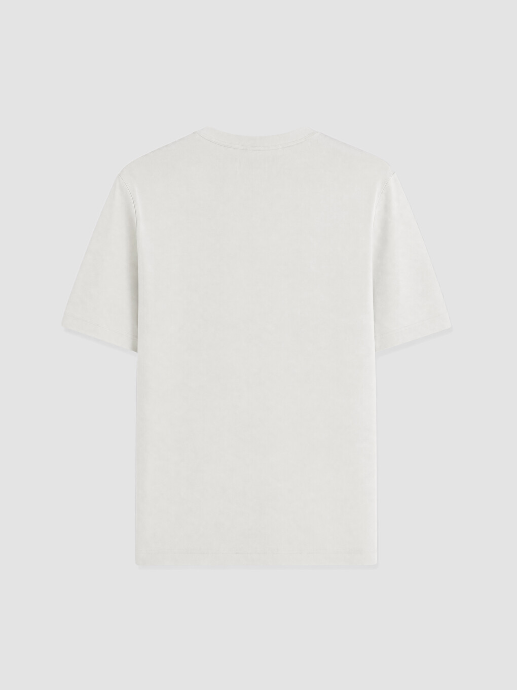 Beyaz Henley Yaka Erkek Tişört-2