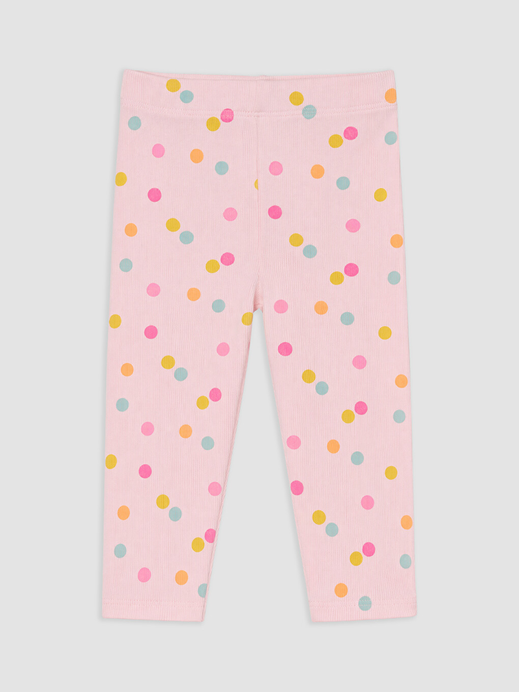 Elastic Waist Polka Dot Girls' Leggings-1