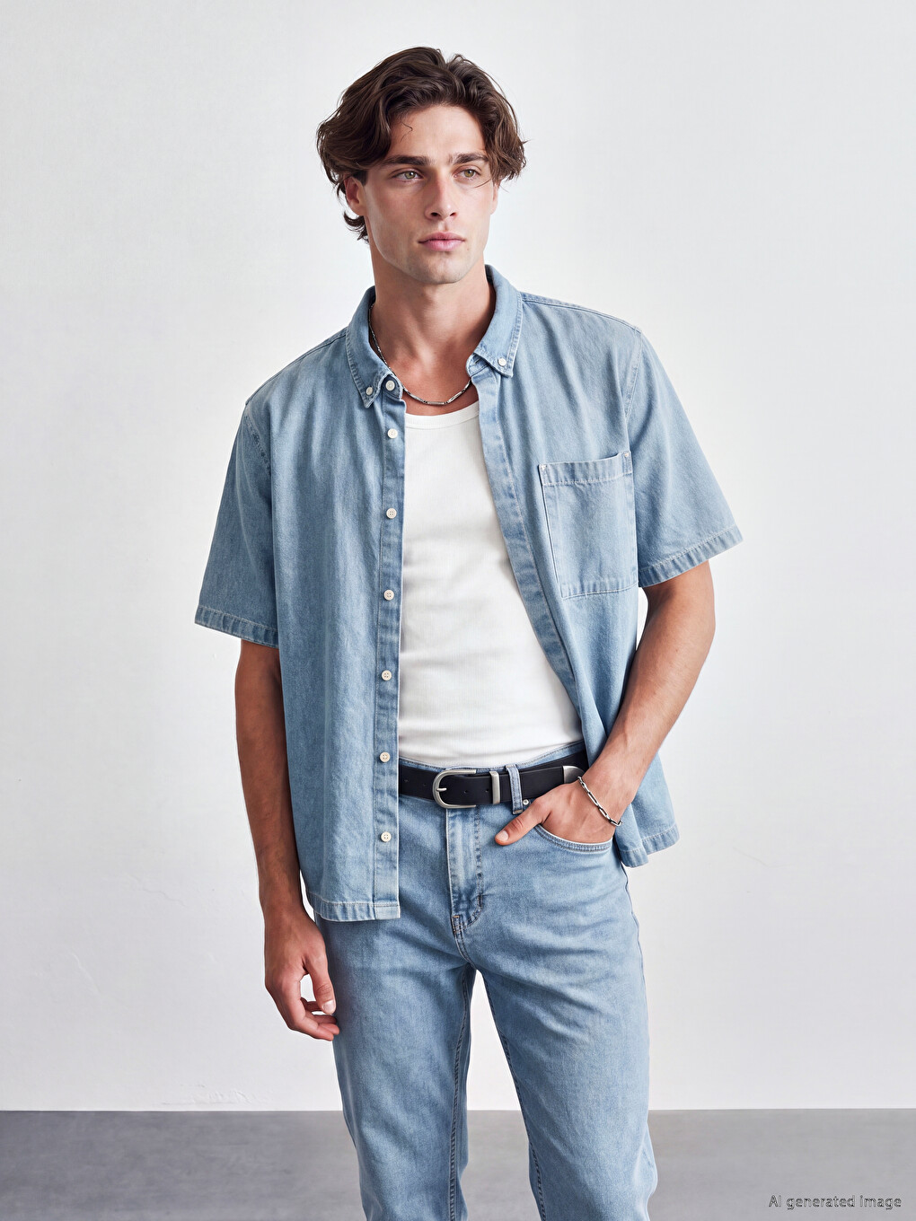 Mavi Regular Fit Erkek Jean Gömlek-1