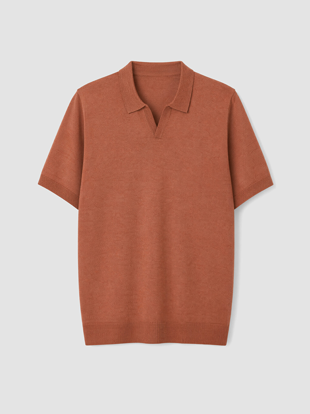 Bordo Polo Yaka Erkek Triko Tişört-4