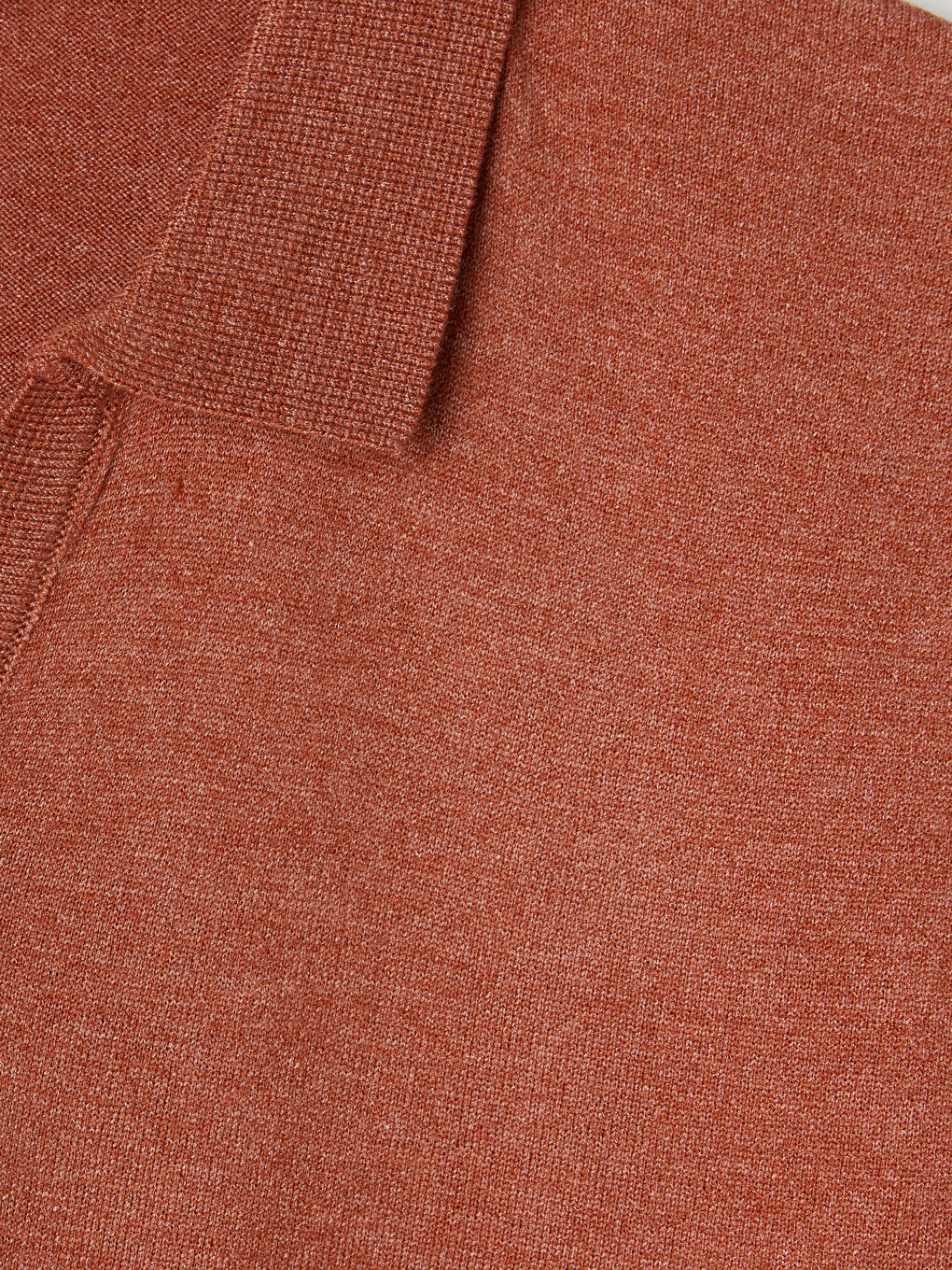 Bordo Polo Yaka Erkek Triko Tişört-5