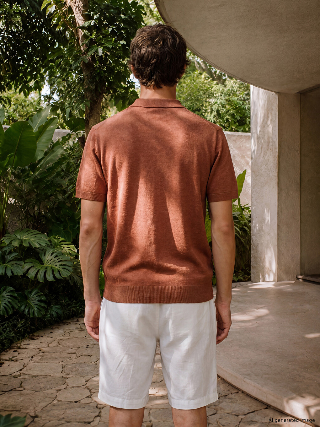 Bordo Polo Yaka Erkek Triko Tişört-3