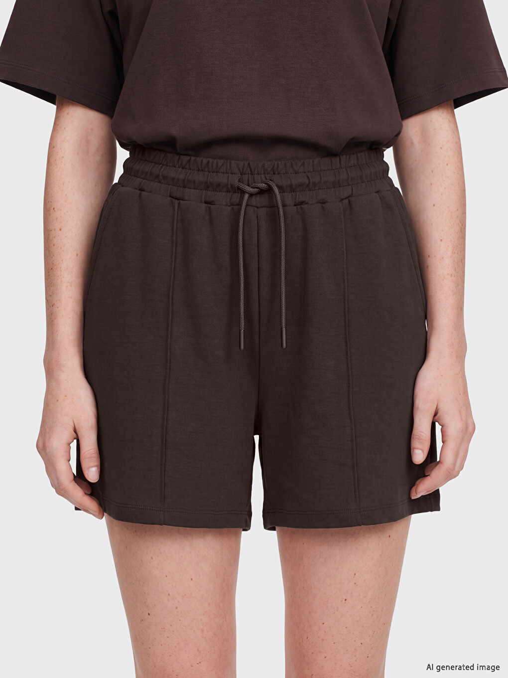 Elastic Waist Soft Touch Women's Shorts-2
