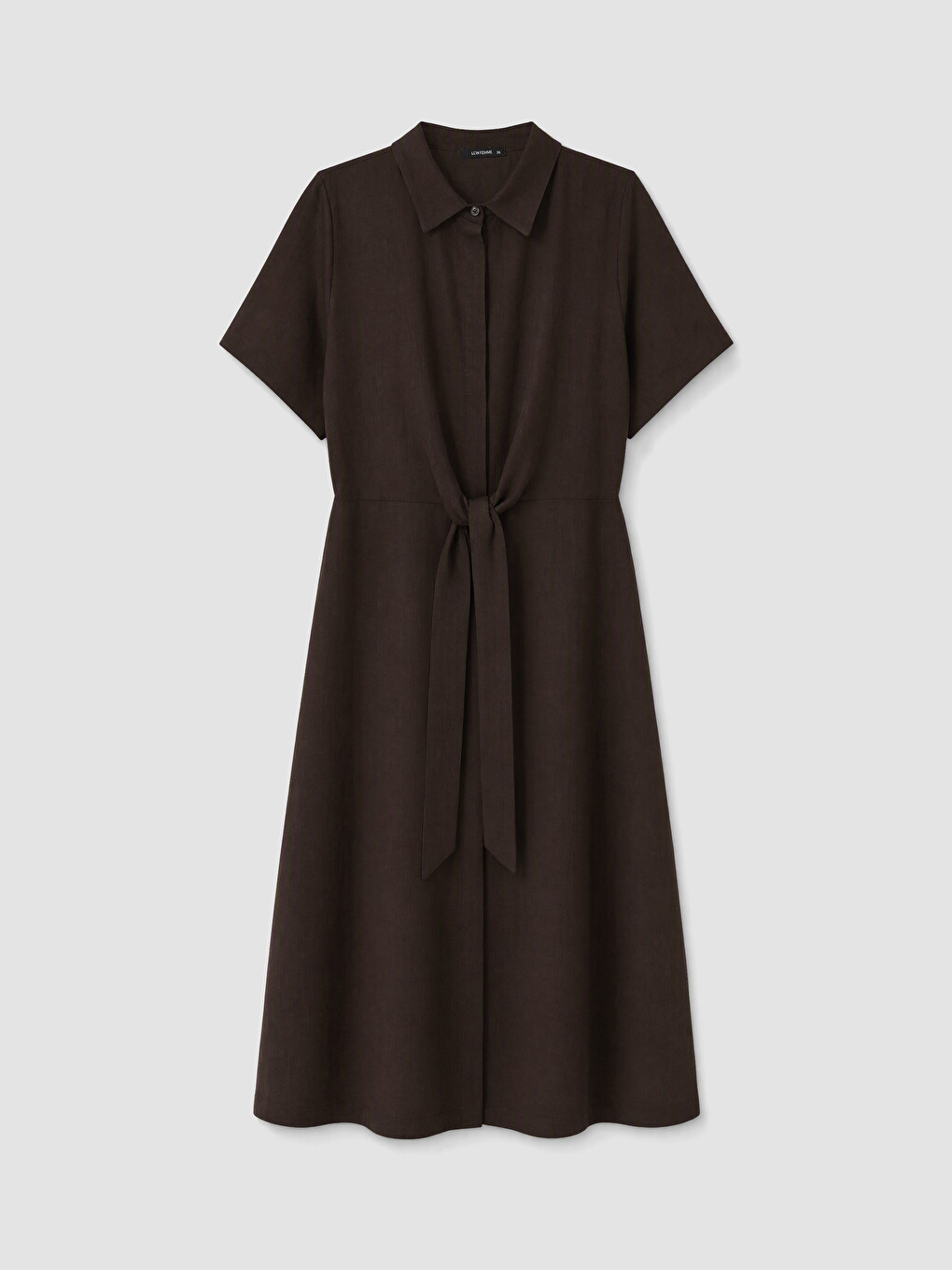 Woman Brown Shirt Dress