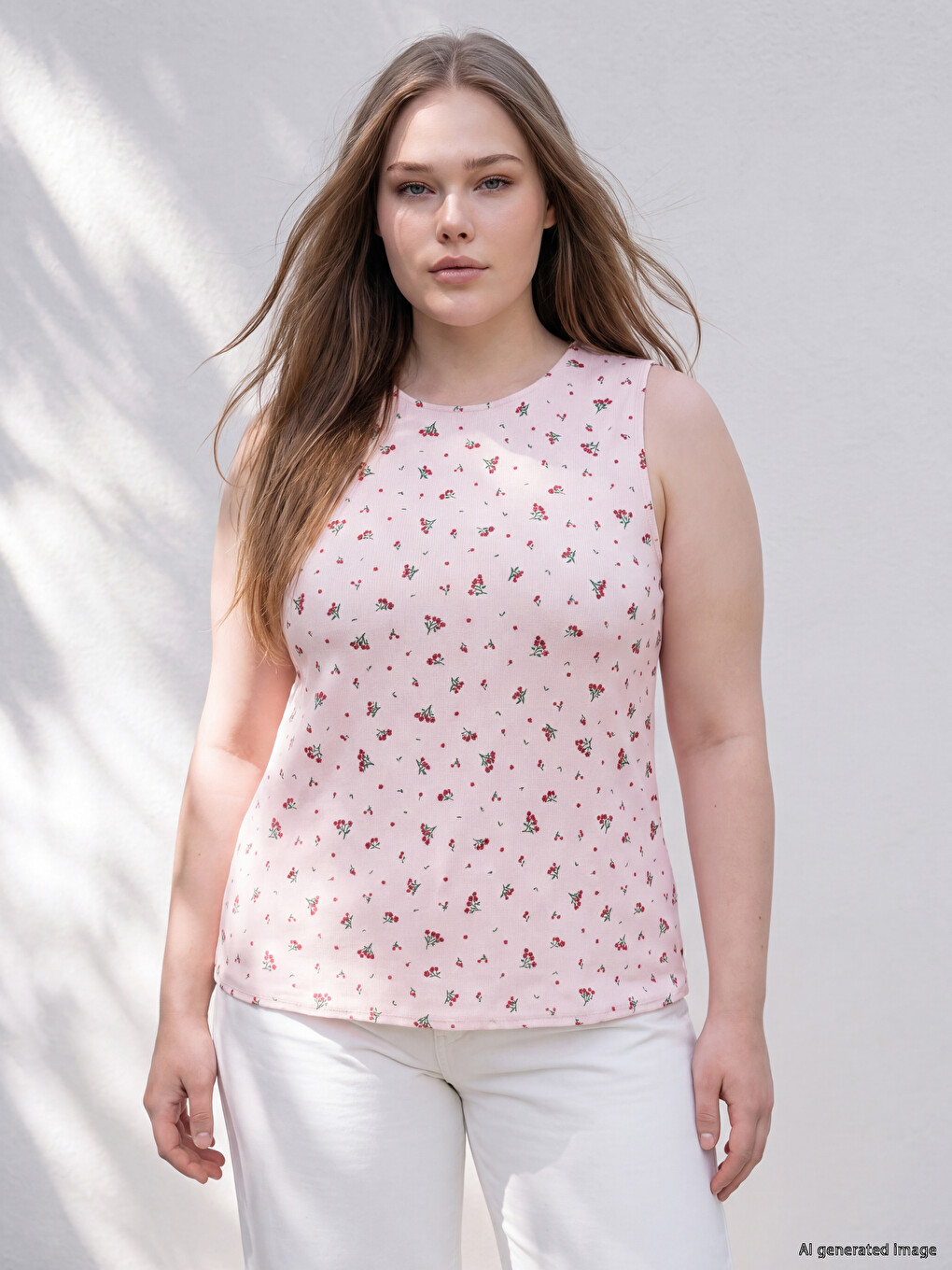 Plus Size Floral Women's Tank Top