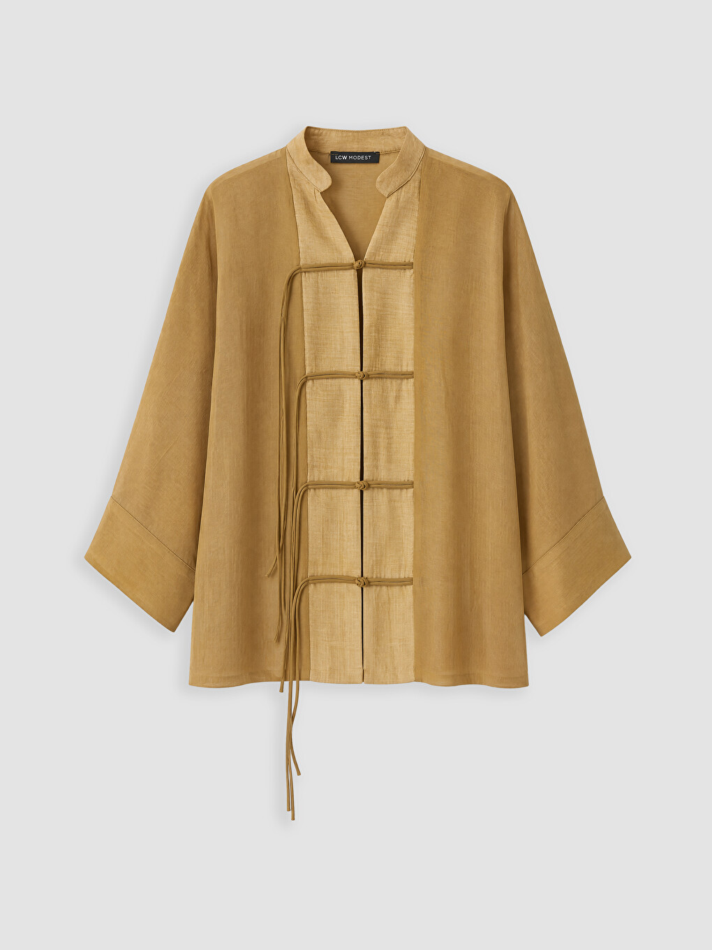 Yeşil Transparan Kadın Oversize Fit Gömlek Tunik-4