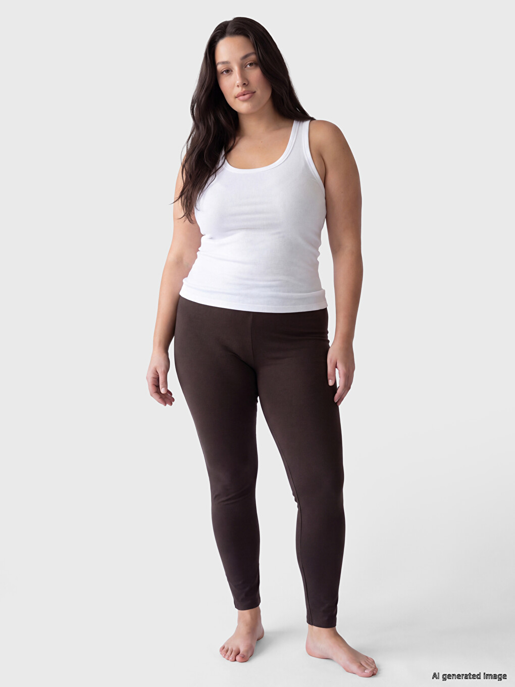 Plus Size Elastic Waist Women's Leggings 2 Pack-1