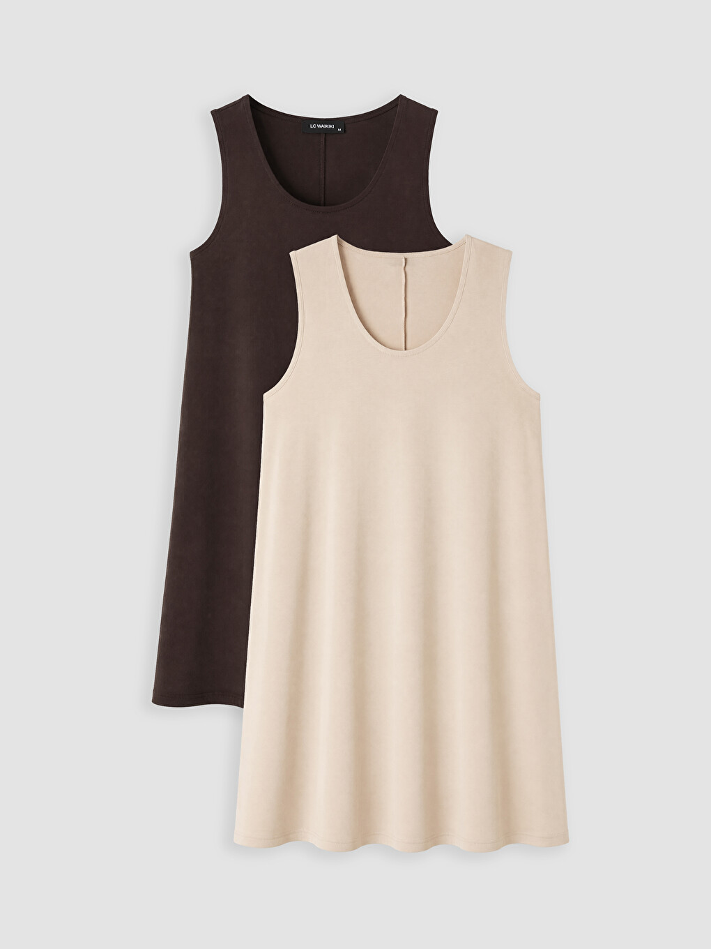 Woman Brown Dress