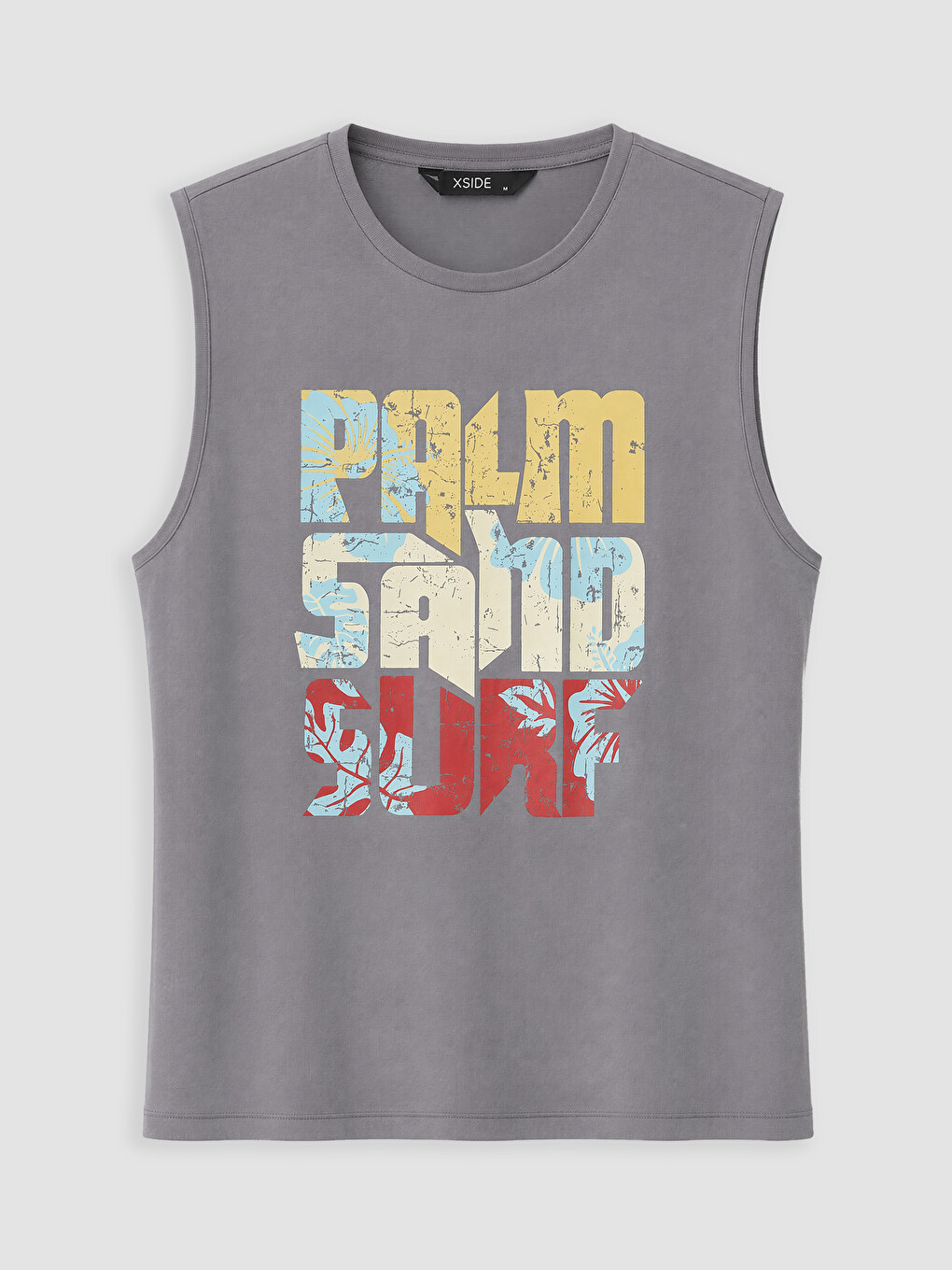 Crew Neck Printed Men's Sleeveless T-shirt