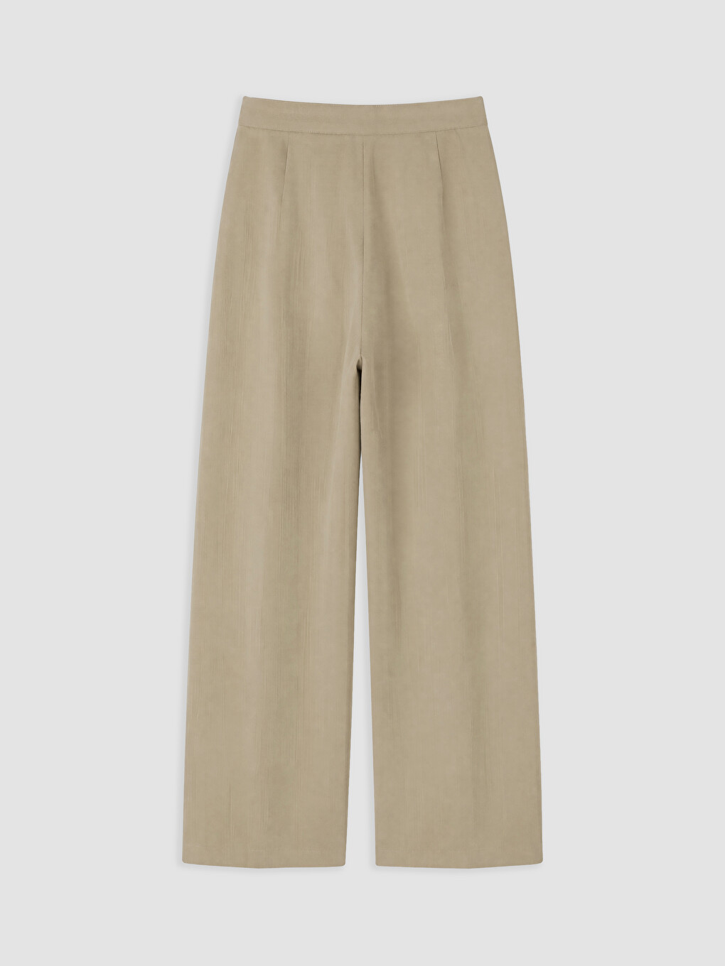 Kahverengi Loose Fit Geniş Paça Kadın Pileli Pantolon-5