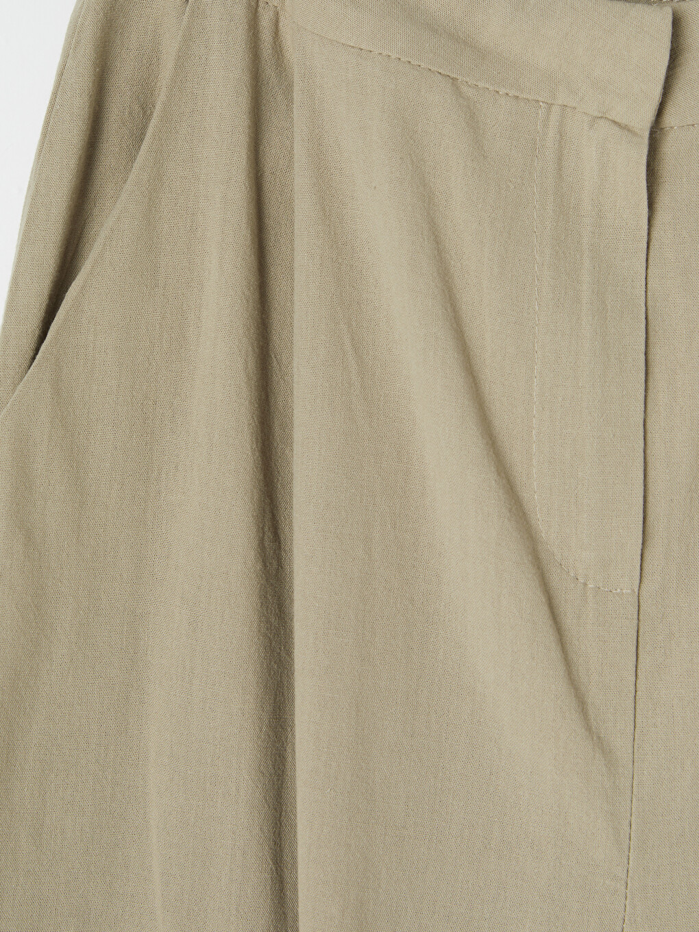 Kahverengi Loose Fit Geniş Paça Kadın Pileli Pantolon-6