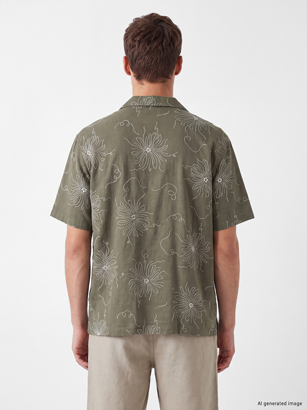 Regular Fit Camp Collar Patterned Men's Shirt-3