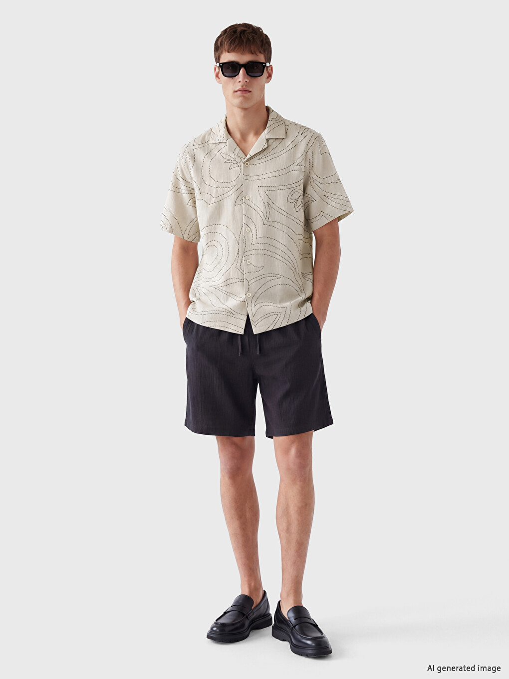 Regular Fit Patterned Men's Shirt-1