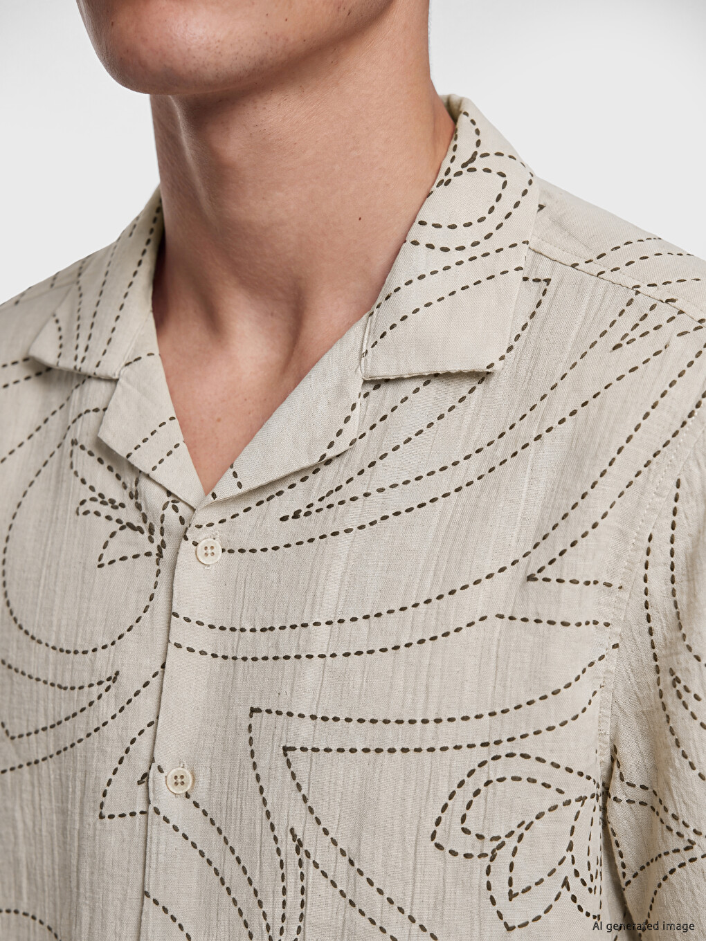 Regular Fit Patterned Men's Shirt-2